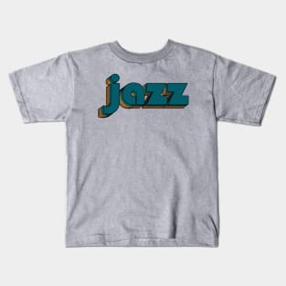 Jazz // Jazz Retro Rainbow Typography Style // 70s Kids T-Shirt